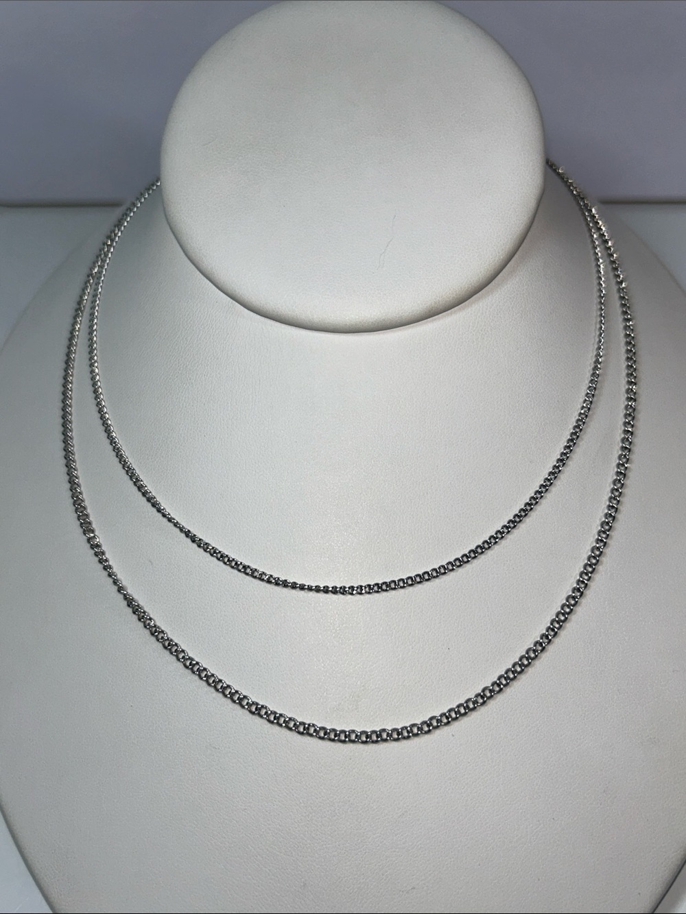 Artisan Handmade Set Of 2 Hypoallergenic Stainless Steel Chain Necklaces